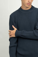 FENDER crew neck | rund hals, shadow blue (f)