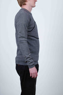 TYPE crew neck, carbon silver blend