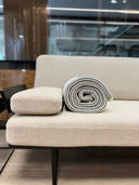 LOYAL blanket, raw white / black melange