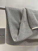 LOYAL blanket, raw white / black melange