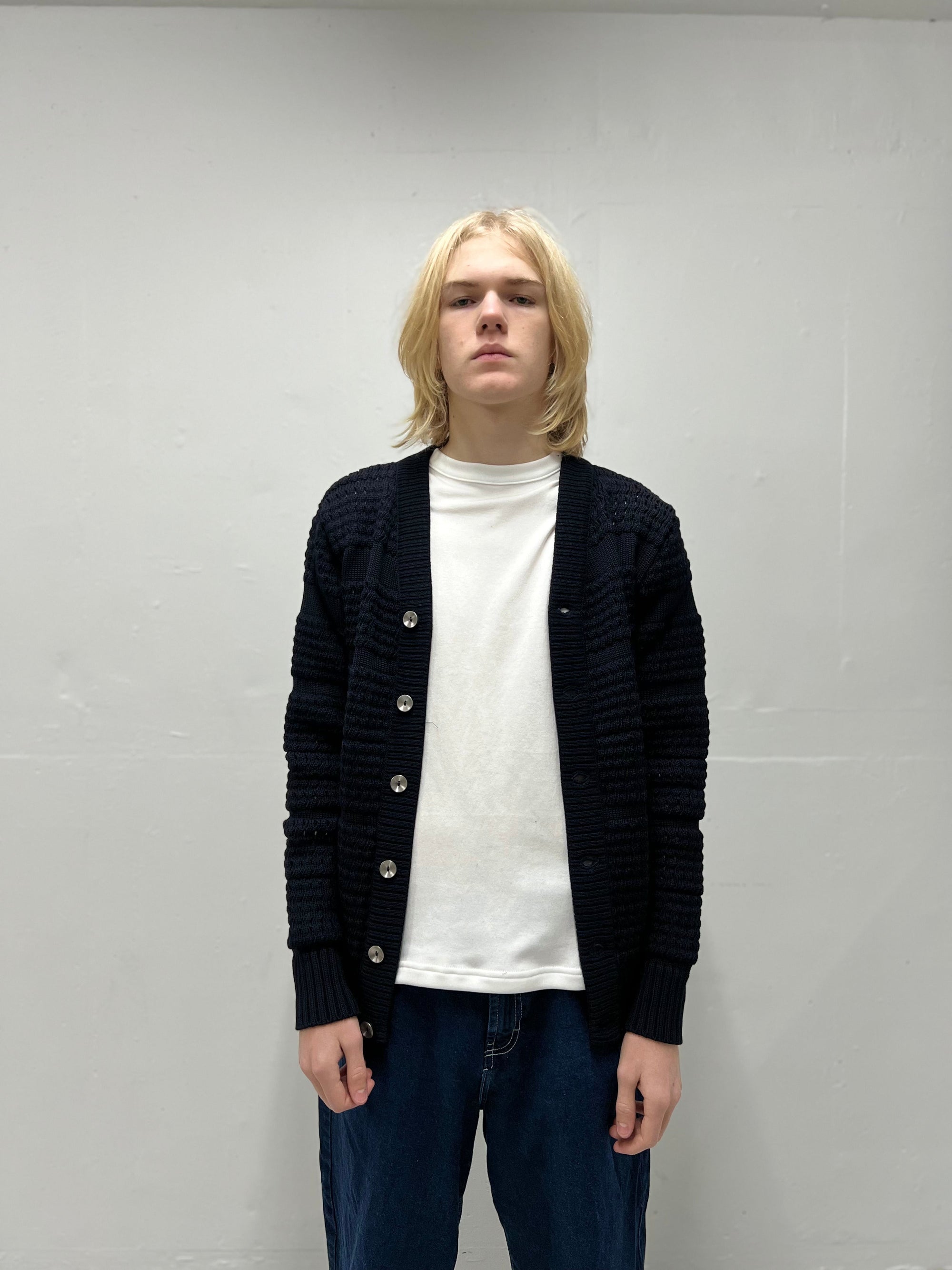 N. Archive | S. S. | blue ] RATIO Distributed – N. DA#015 cardigan, S. EUR - 2023 HERNING navy [ HERNING S.