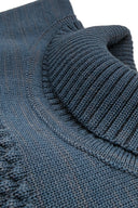FISHERMAN sweater | høj hals, tidal fade blue