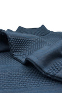 FISHERMAN sweater | høj hals, tidal fade blue