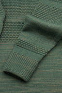 FISHERMAN sweater | høj hals, natural machine green