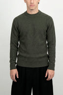 ROENTGEN-II crew neck | rund hals, natural green (f)