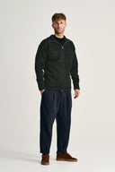FISHERMAN full zip, dark forest green