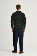 FISHERMAN full zip, dark forest green